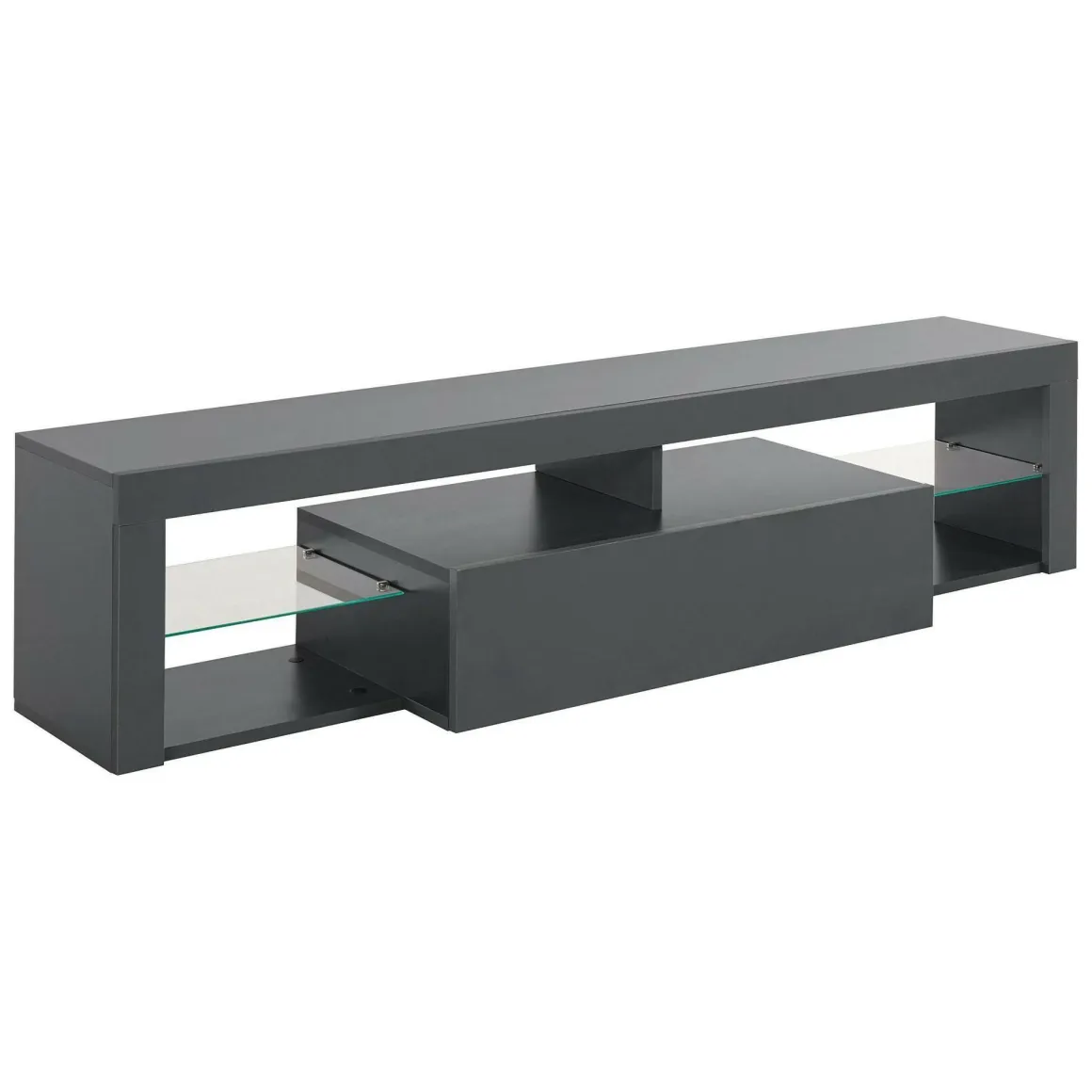 Porta TV antracite 160x40x35h cm in legno - Ivy
