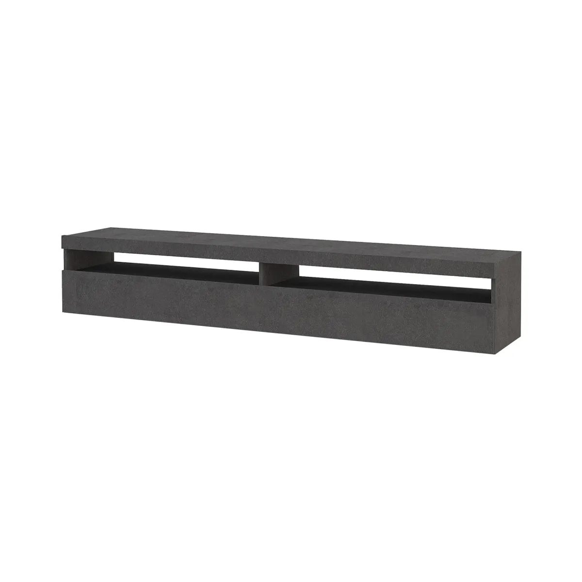 Salotto > Dmora Porta TV ardesia 200x45x36h cm 2 ante - Active Grigio Ardesia