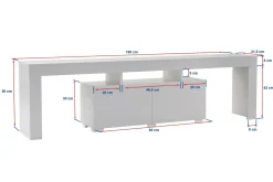 Porta TV beige 180x31x50h cm 2 ante - Andarna