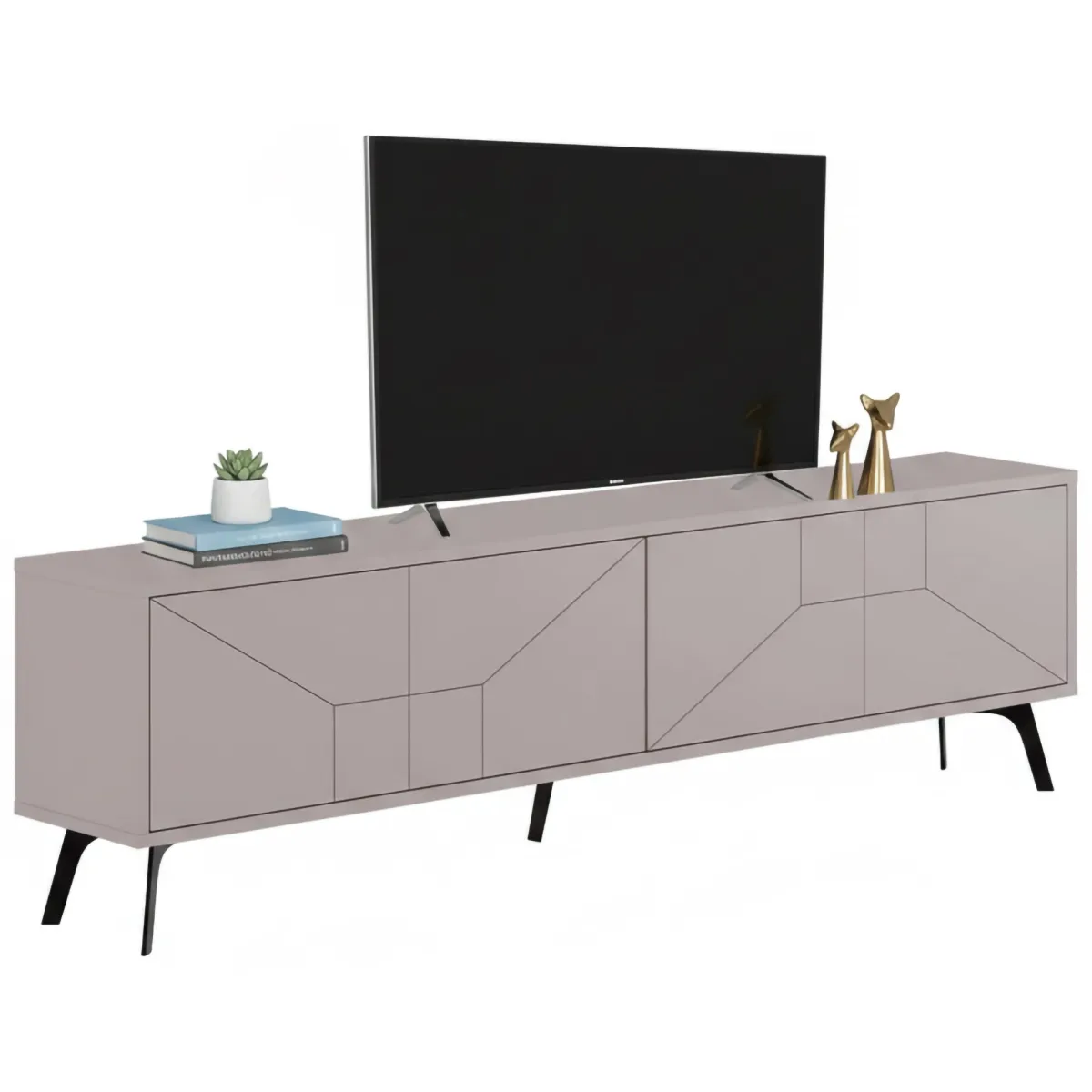 Mobili Porta Tv > Dmora Porta TV 180x29x50h cm 4 ante - OlgadiKiev Beige