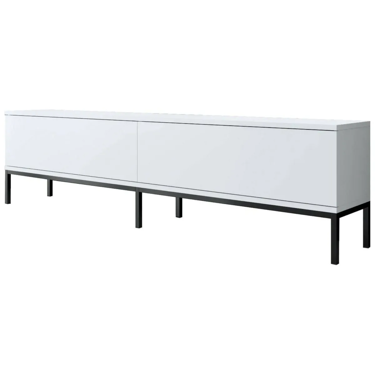 Mobili Porta Tv|Salotto > Dmora Porta TV bianco e nero 180x30x47h cm modulabile - Espero Nero, Bianco