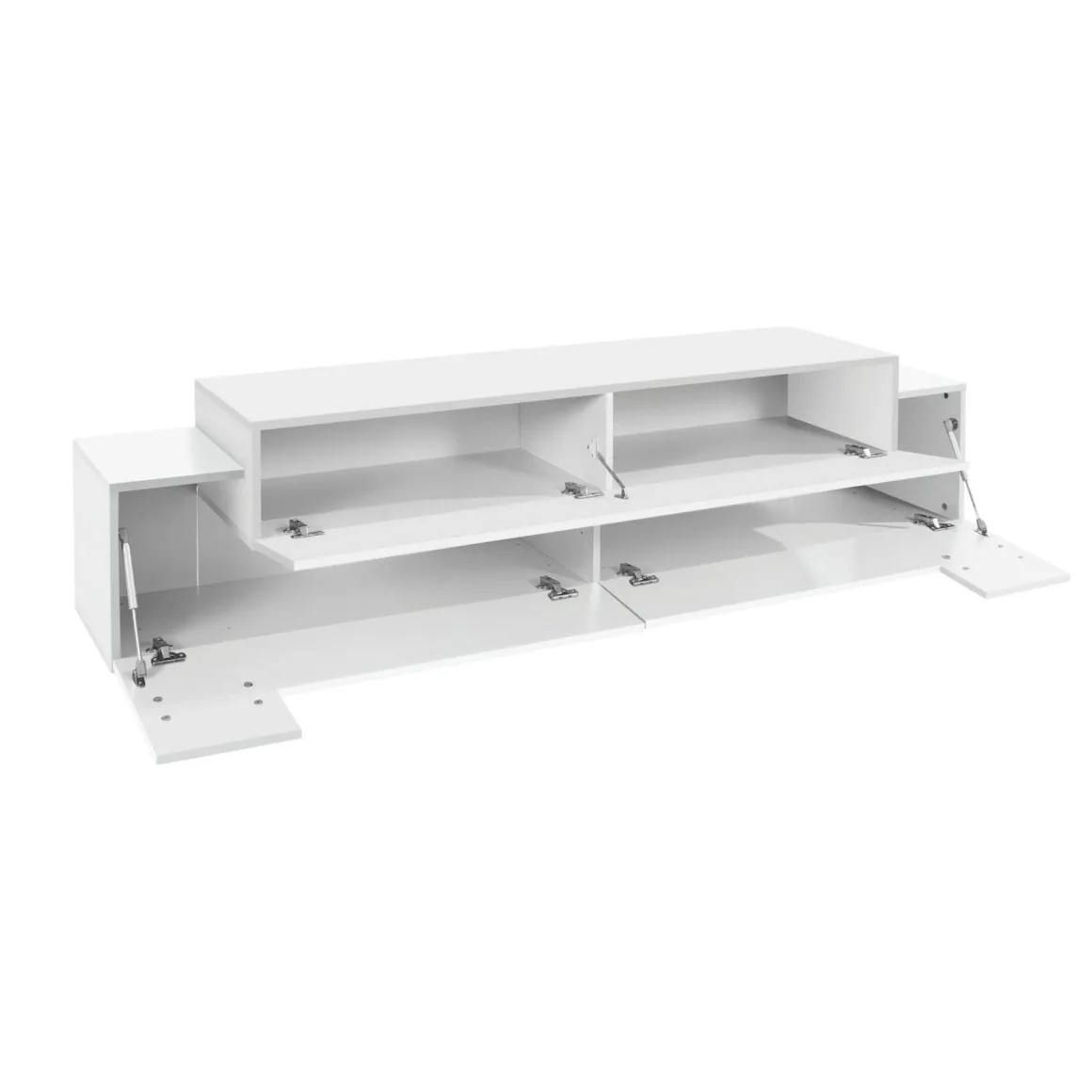 Porta TV bianco lucido 200x45x52h cm 3 ante - Arold