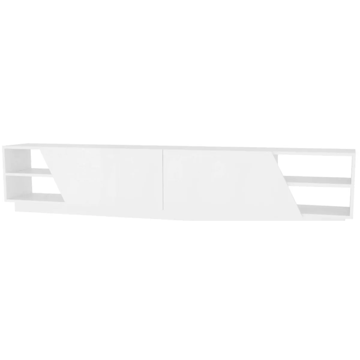 Mobili Porta Tv|Salotto > Dmora Porta TV 240x37x47h cm 2 ante - Apat Bianco