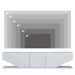 Porta TV bianco 180x30x40h cm 3 ante - Assorata