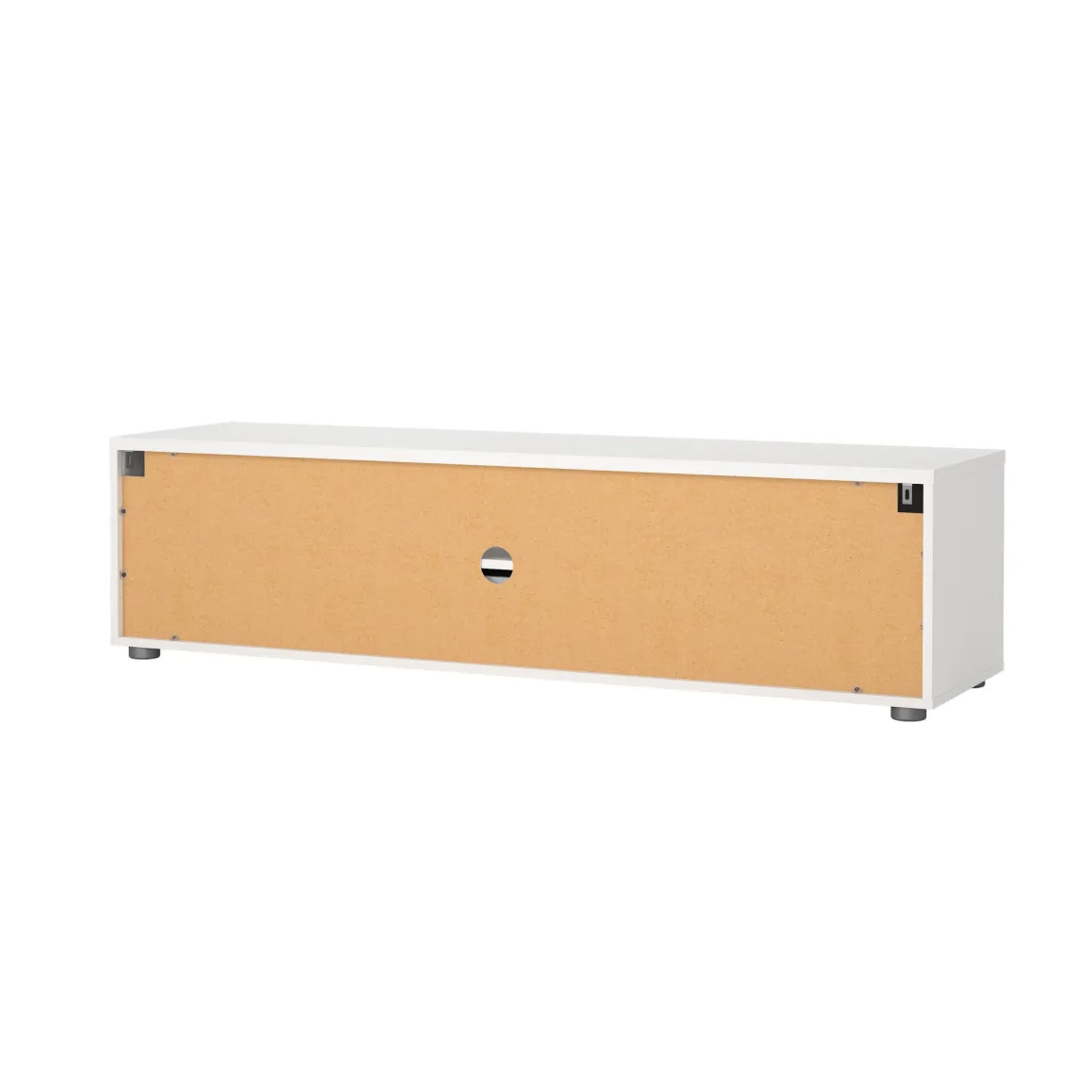 Porta TV bianco 147x39x38h cm 2 ante e 1 cassetto - Charo