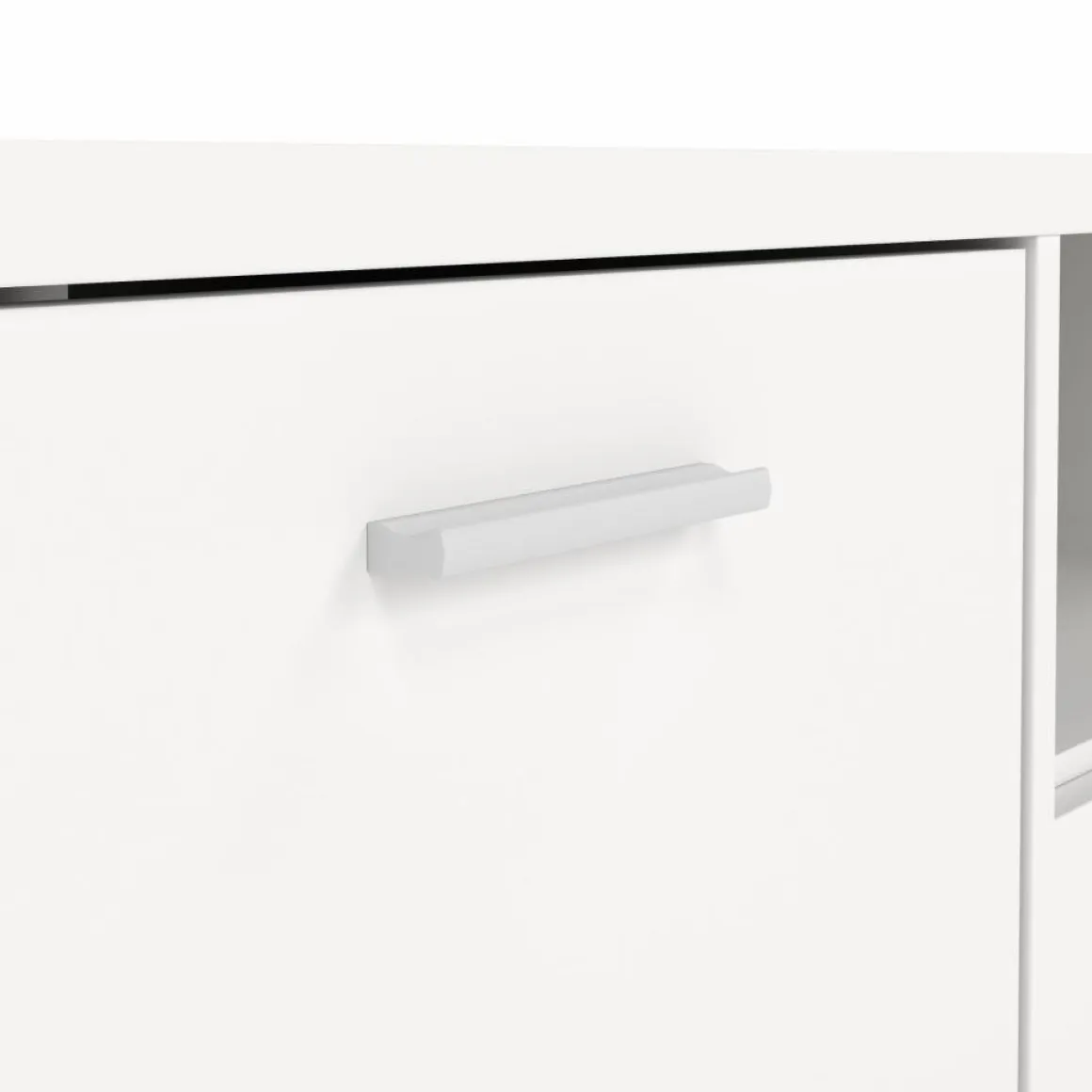 Porta TV bianco 147x39x38h cm 2 ante e 1 cassetto - Charo