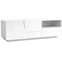 Mobili Porta Tv|Salotto > Dmora Porta TV 150x44x46h cm 2 ante e 1 cassetto - Cecia Bianco