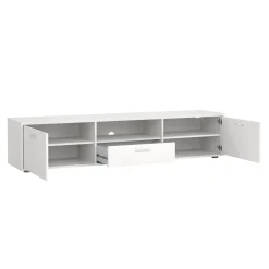 Porta TV bianco 177x39x38h cm 2 ante e 1 cassetto - Giaele