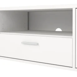 Porta TV bianco 177x39x38h cm 2 ante e 1 cassetto - Giaele