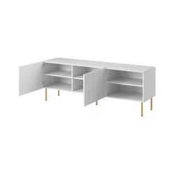 Porta TV bianco 150x42x52h cm 2 ante - Magnano