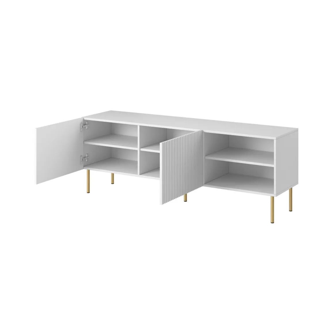 Porta TV bianco 150x42x52h cm 2 ante - Magnano