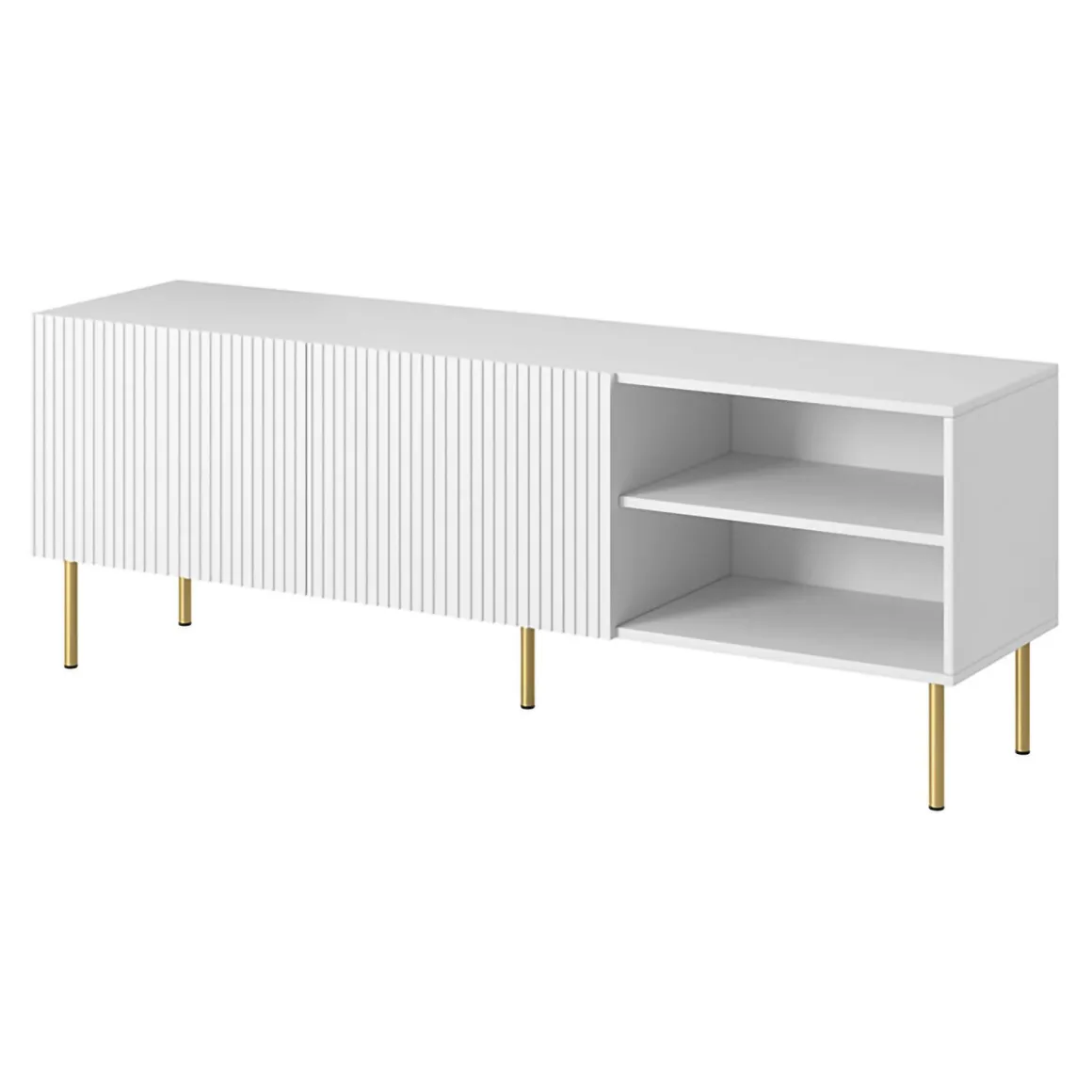 Porta TV bianco 150x42x52h cm 2 ante - Magnano