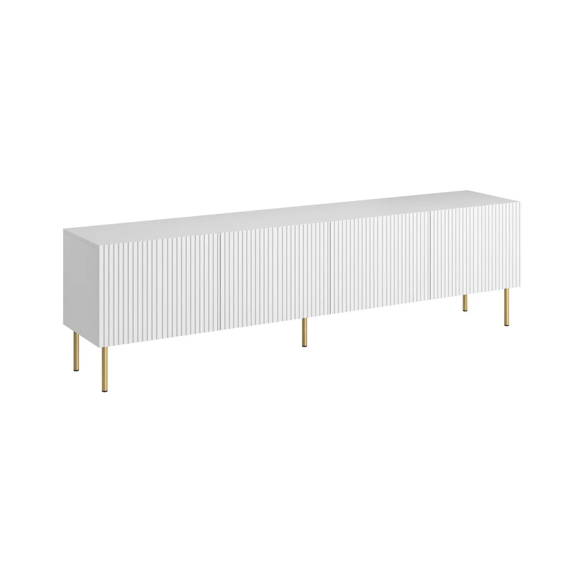 Mobili Porta Tv > Dmora Porta TV 200x42x52h cm 4 ante - Varenna Bianco