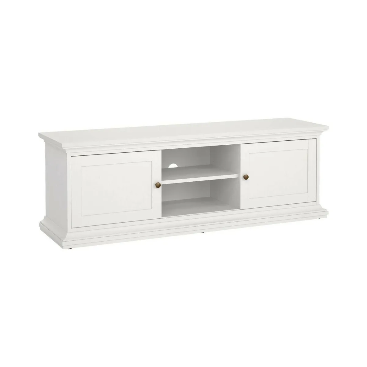 Mobili Porta Tv > Dmora Porta TV 149x41x50h cm 2 ante - Ziba Bianco