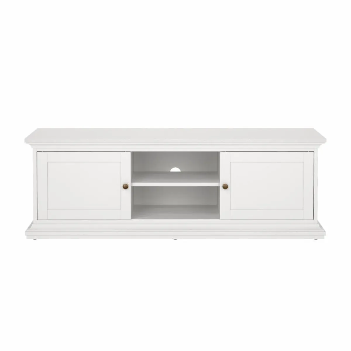Mobili Porta Tv > Dmora Porta TV 149x41x50h cm 2 ante - Ziba Bianco