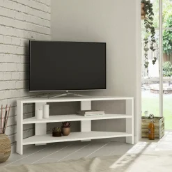 Mobili Porta Tv|Salotto > Dmora Porta TV 120x35x45h cm in legno - Winifred Bianco