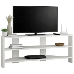 Mobili Porta Tv|Salotto > Dmora Porta TV 120x35x45h cm in legno - Winifred Bianco
