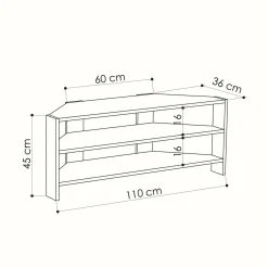 Mobili Porta Tv|Salotto > Dmora Porta TV 120x35x45h cm in legno - Winifred Bianco