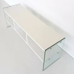 Mobili Porta Tv|Salotto > Dmora Porta TV 120x35x45h cm in legno - Winifred Bianco