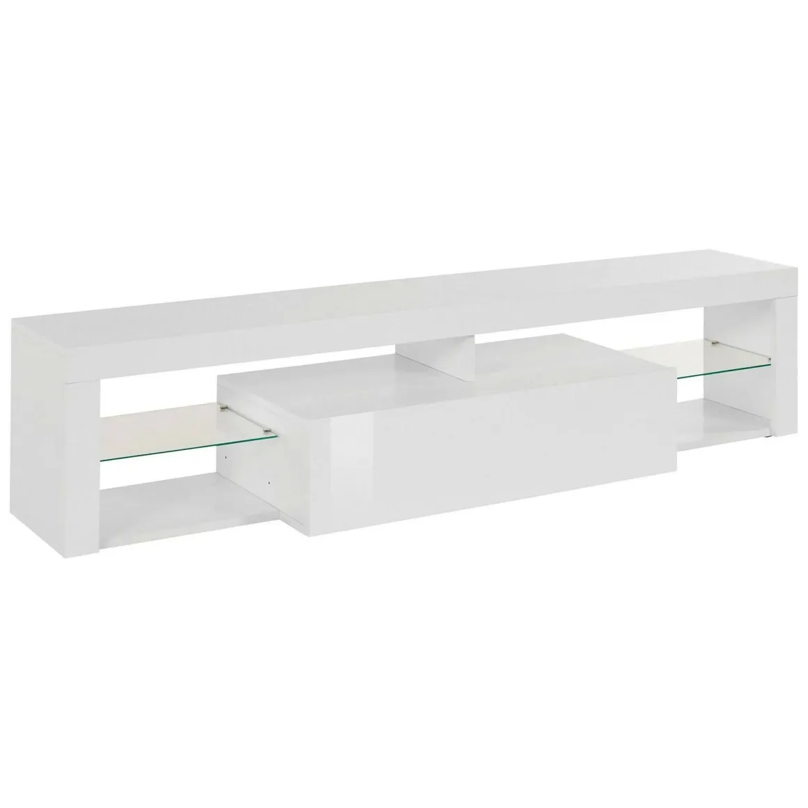 Porta TV bianco 160x40x35h cm in legno - Ivy