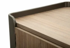 Mobili Porta Tv > Dmora Porta TV grigio e marrone 100x42x110h cm 2 ante - Quilt Marrone, Grigio