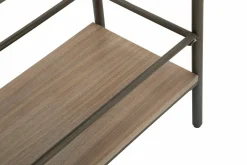 Mobili Porta Tv > Dmora Porta TV grigio e marrone 100x42x110h cm 2 ante - Quilt Marrone, Grigio