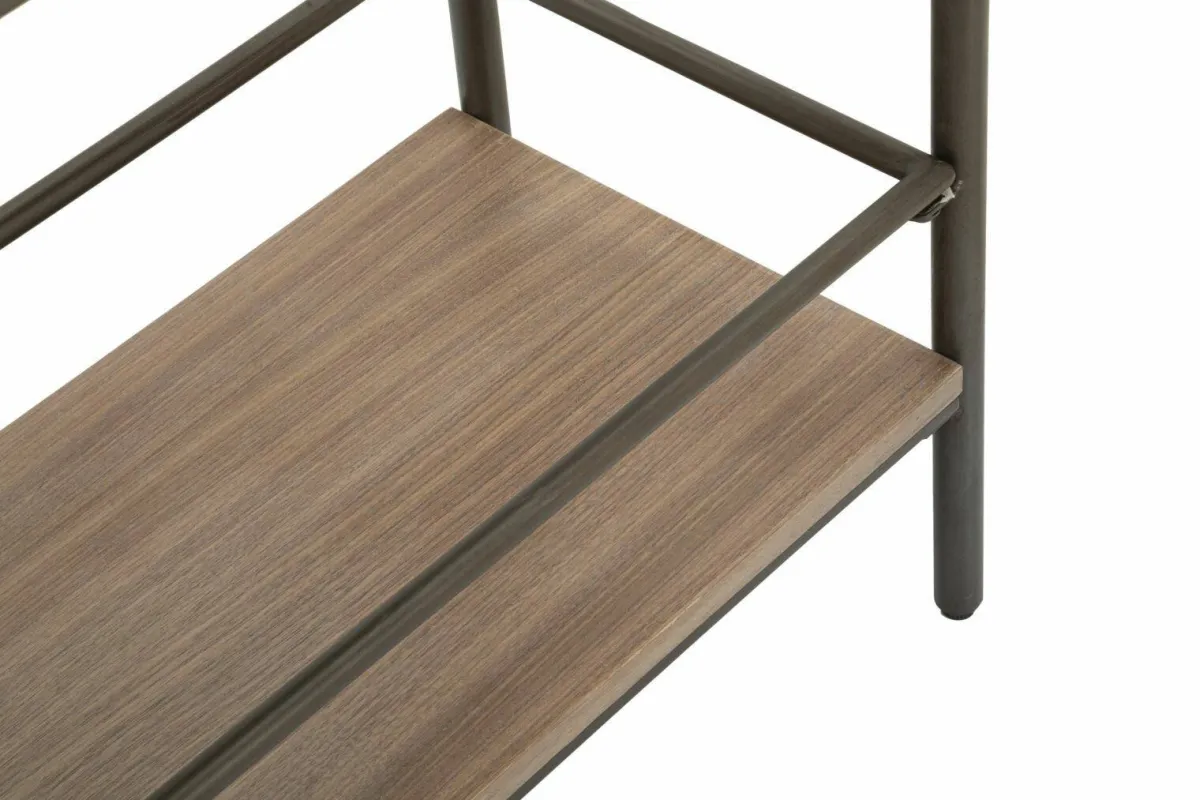 Mobili Porta Tv > Dmora Porta TV grigio e marrone 100x42x110h cm 2 ante - Quilt Marrone, Grigio