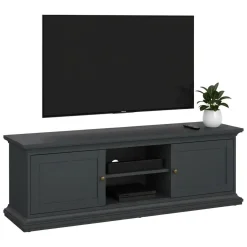 Porta TV grigio 149x41x50h cm 2 ante - Ziba