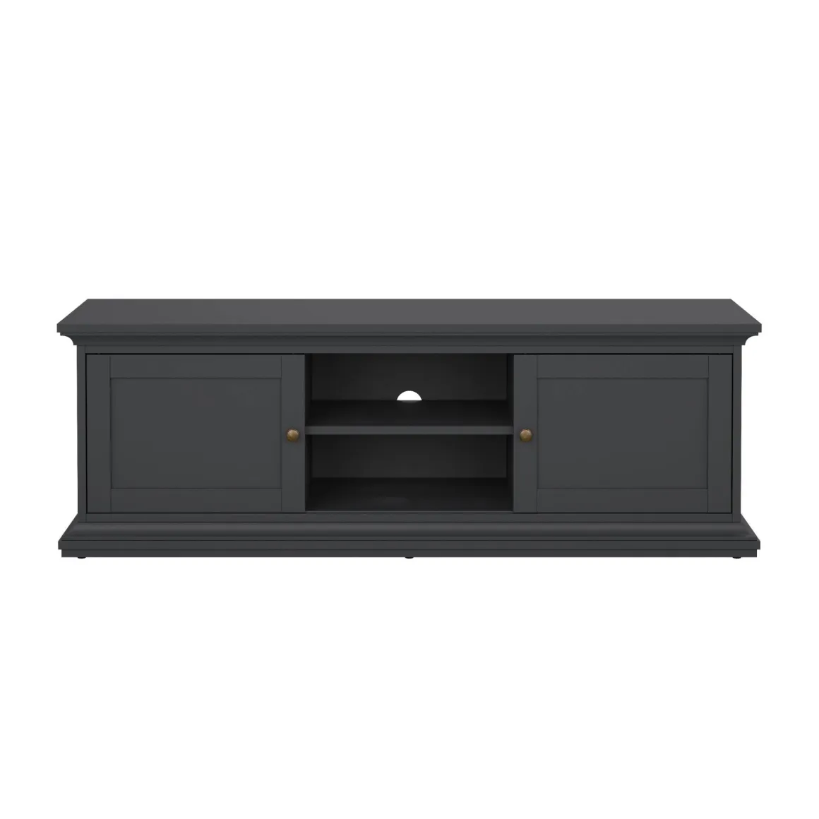 Porta TV grigio 149x41x50h cm 2 ante - Ziba