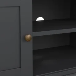 Porta TV grigio 149x41x50h cm 2 ante - Ziba
