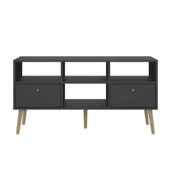 Mobili Porta Tv > Dmora Porta TV 117x39x60h cm in legno - Conte Grigio