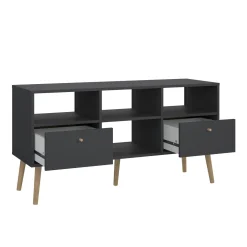 Mobili Porta Tv > Dmora Porta TV 117x39x60h cm in legno - Conte Grigio