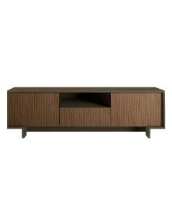 Mobili Porta Tv|Salotto > Dmora Porta TV marrone e noce 170x42x48h cm 2 ante e 1 cassetto - Atina Marrone, Marrone Noce