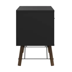 Mobili Porta Tv > Dmora Porta TV nero,noce 155x48x48h cm in legno - Rosata Marrone, Nero Noce