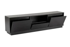 Mobili Porta Tv > Dmora Porta TV 160x29x42h cm 3 ante - Morrigan Nero