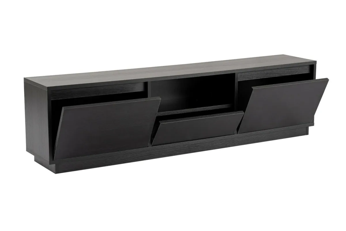 Mobili Porta Tv > Dmora Porta TV 160x29x42h cm 3 ante - Morrigan Nero