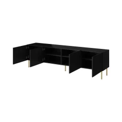 Porta TV nero 200x42x52h cm 4 ante - Varenna