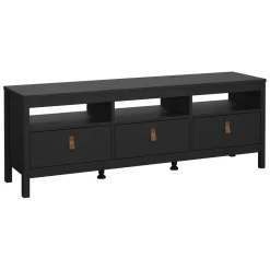 Mobili Porta Tv > Dmora Porta TV 151x38x54h cm in legno - Astana Nero