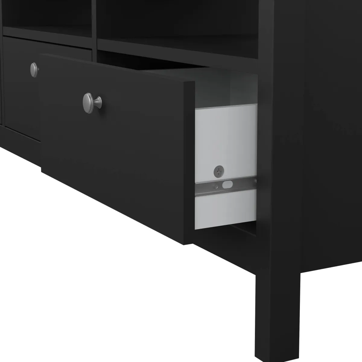 Mobili Porta Tv > Dmora Porta TV 151x38x54h cm in legno - Astana Nero