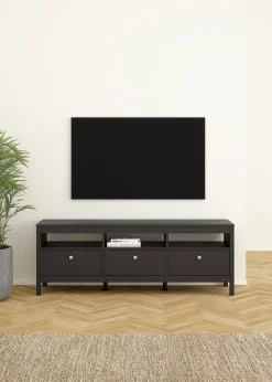 Mobili Porta Tv > Dmora Porta TV 151x38x54h cm in legno - Astana Nero