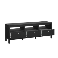 Mobili Porta Tv > Dmora Porta TV 151x38x54h cm in legno - Astana Nero