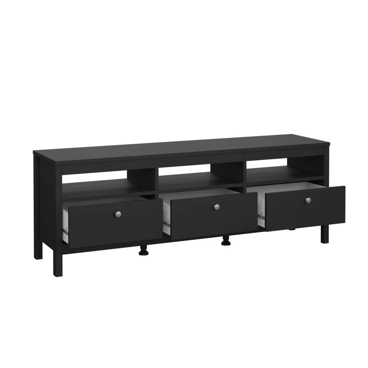 Mobili Porta Tv > Dmora Porta TV 151x38x54h cm in legno - Astana Nero