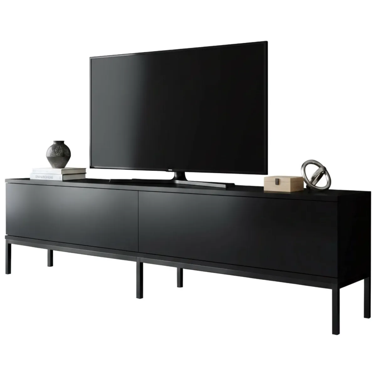 Mobili Porta Tv|Salotto > Dmora Porta TV 180x30x47h cm modulabile - Espero Nero