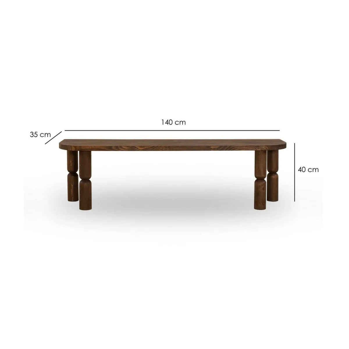 Mobili Porta Tv|Salotto > Dmora Porta TV noce 140x35x40h cm in legno - Fengshen Marrone Noce