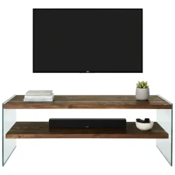Porta TV noce 120x35x45h cm in legno - Italia
