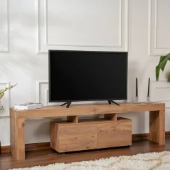 Mobili Porta Tv > Dmora Porta TV pino 180x31x50h cm 2 ante - Andarna Marrone Pino