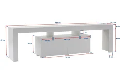 Mobili Porta Tv > Dmora Porta TV pino 180x31x50h cm 2 ante - Andarna Marrone Pino