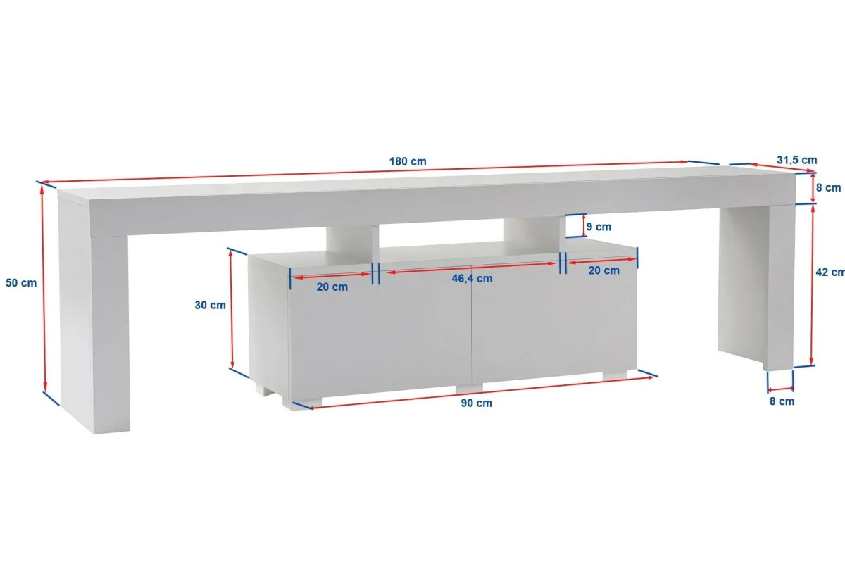 Mobili Porta Tv > Dmora Porta TV pino 180x31x50h cm 2 ante - Andarna Marrone Pino