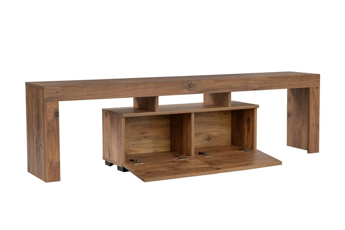 Mobili Porta Tv > Dmora Porta TV pino 180x31x50h cm 2 ante - Andarna Marrone Pino