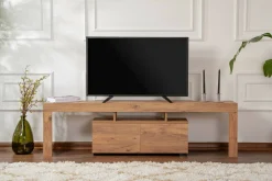 Mobili Porta Tv > Dmora Porta TV pino 180x31x50h cm 2 ante - Andarna Marrone Pino
